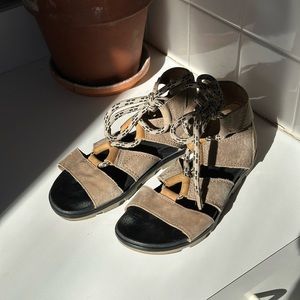 Tan Sorel Gladiator Sandals